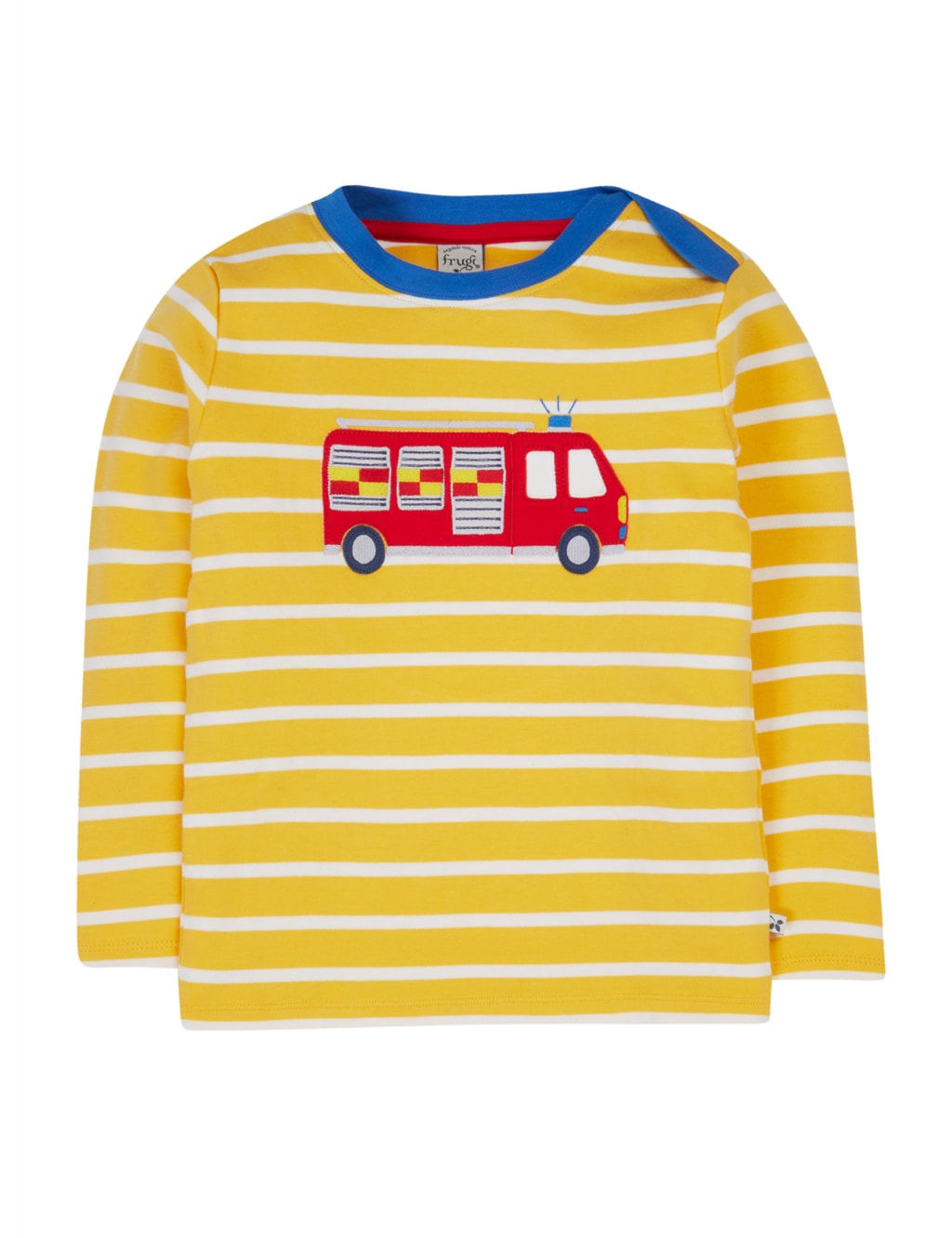 Pure Cotton Striped Fire Engine Top (0-6 Yrs) 2 of 5