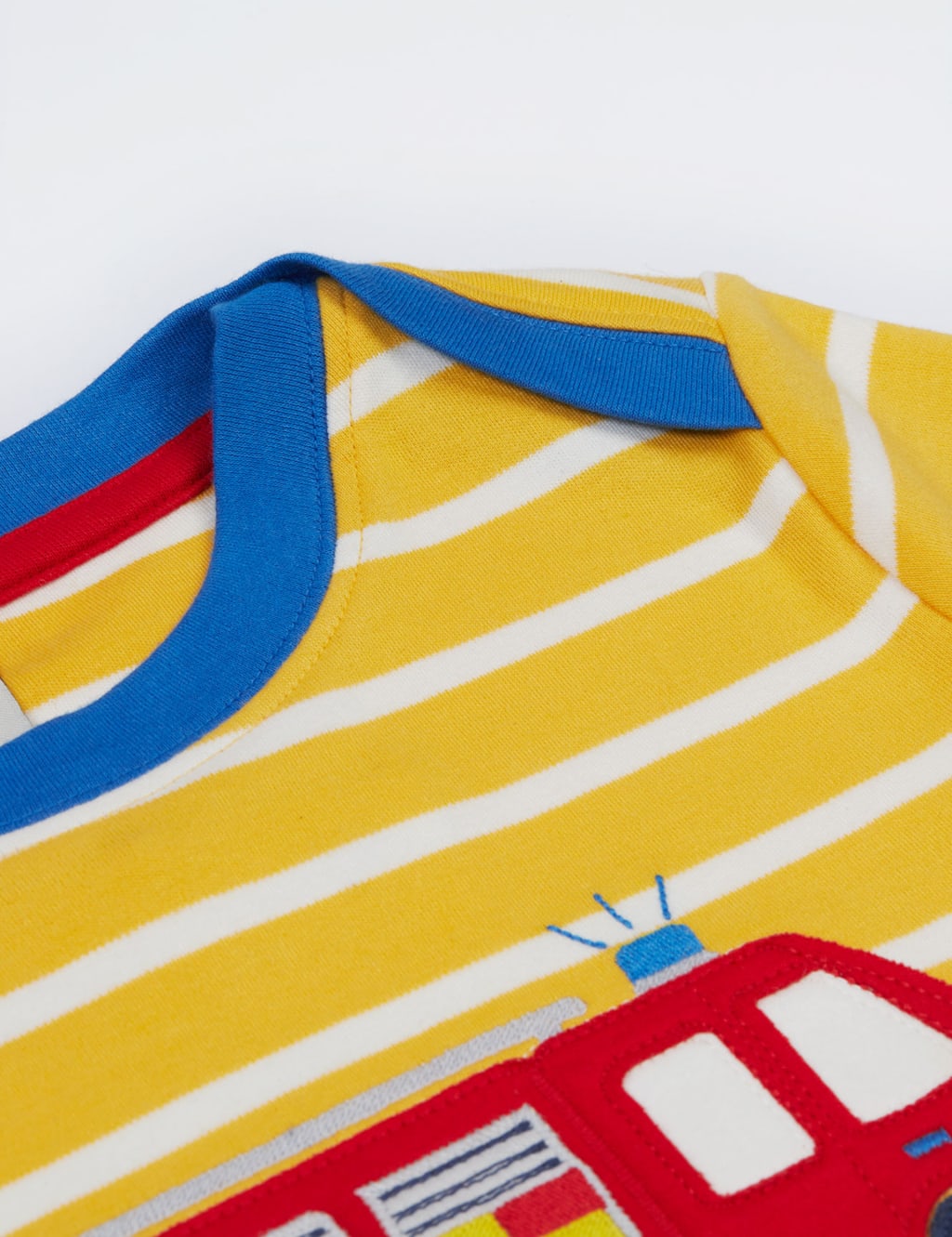 Pure Cotton Striped Fire Engine Top (0-6 Yrs) 3 of 5