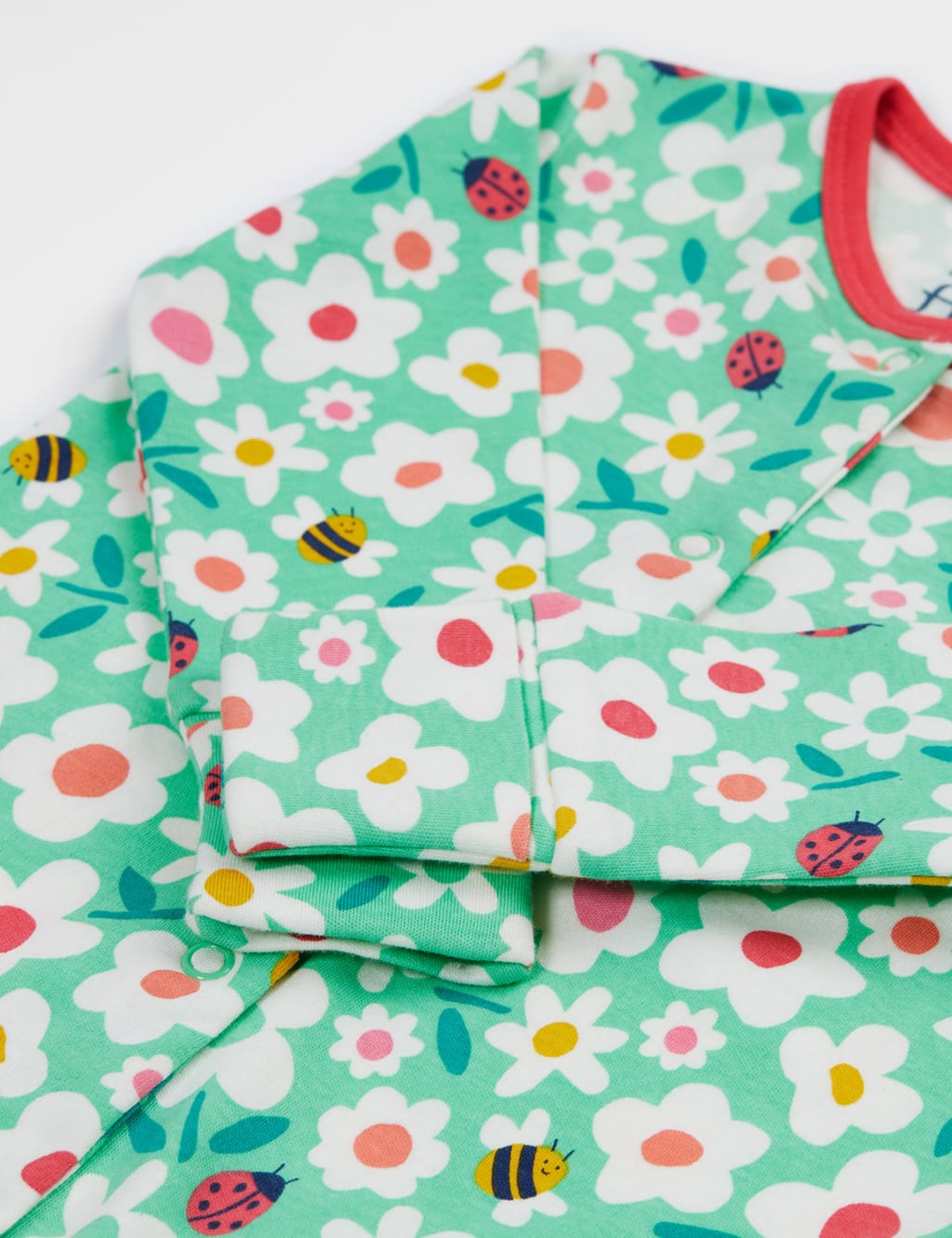 Pure Cotton Floral Romper (0-18 Mths) 4 of 4
