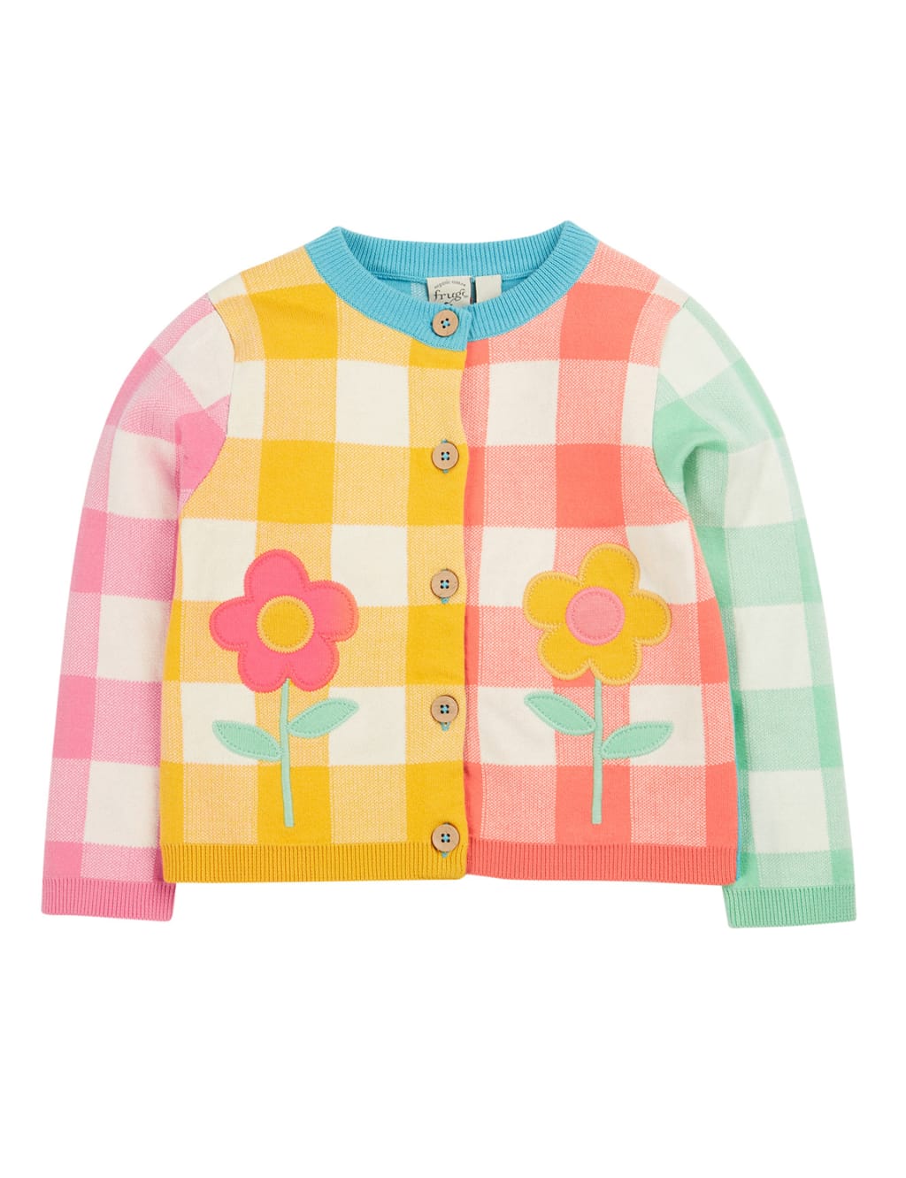 Pure Cotton Checked Cardigan (2-10 Yrs) 2 of 7