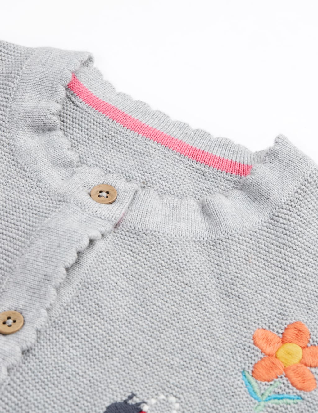 Pure Cotton Embroidered Cardigan (0-10 Yrs) 2 of 4