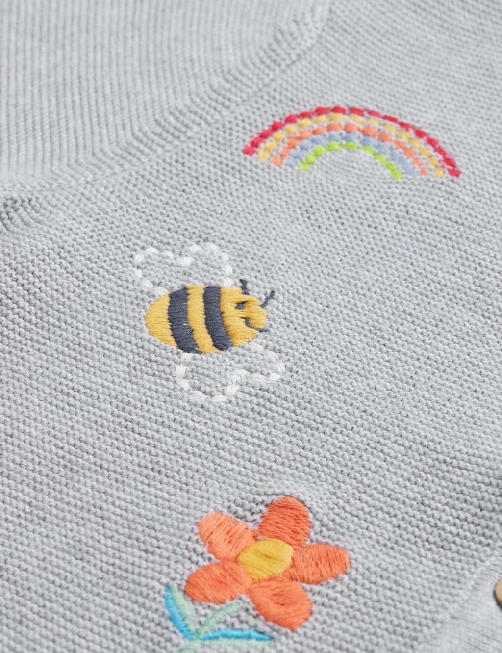 Pure Cotton Embroidered Cardigan (0-10 Yrs) 4 of 4
