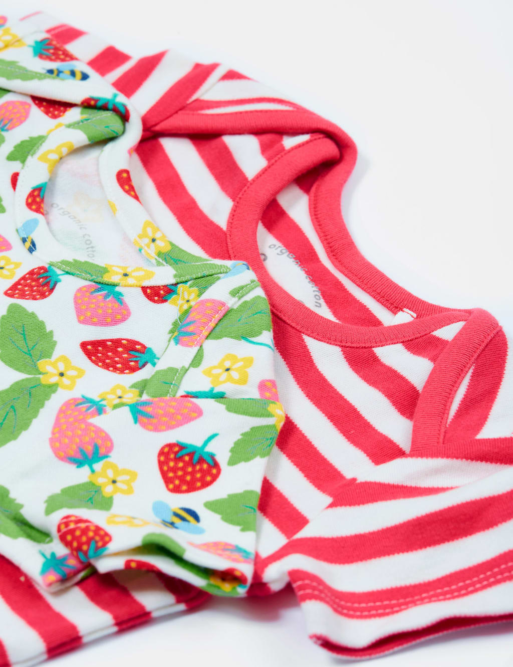 2pk Pure Cotton Striped & Berry Bodysuits (0-18 Mths) 4 of 4