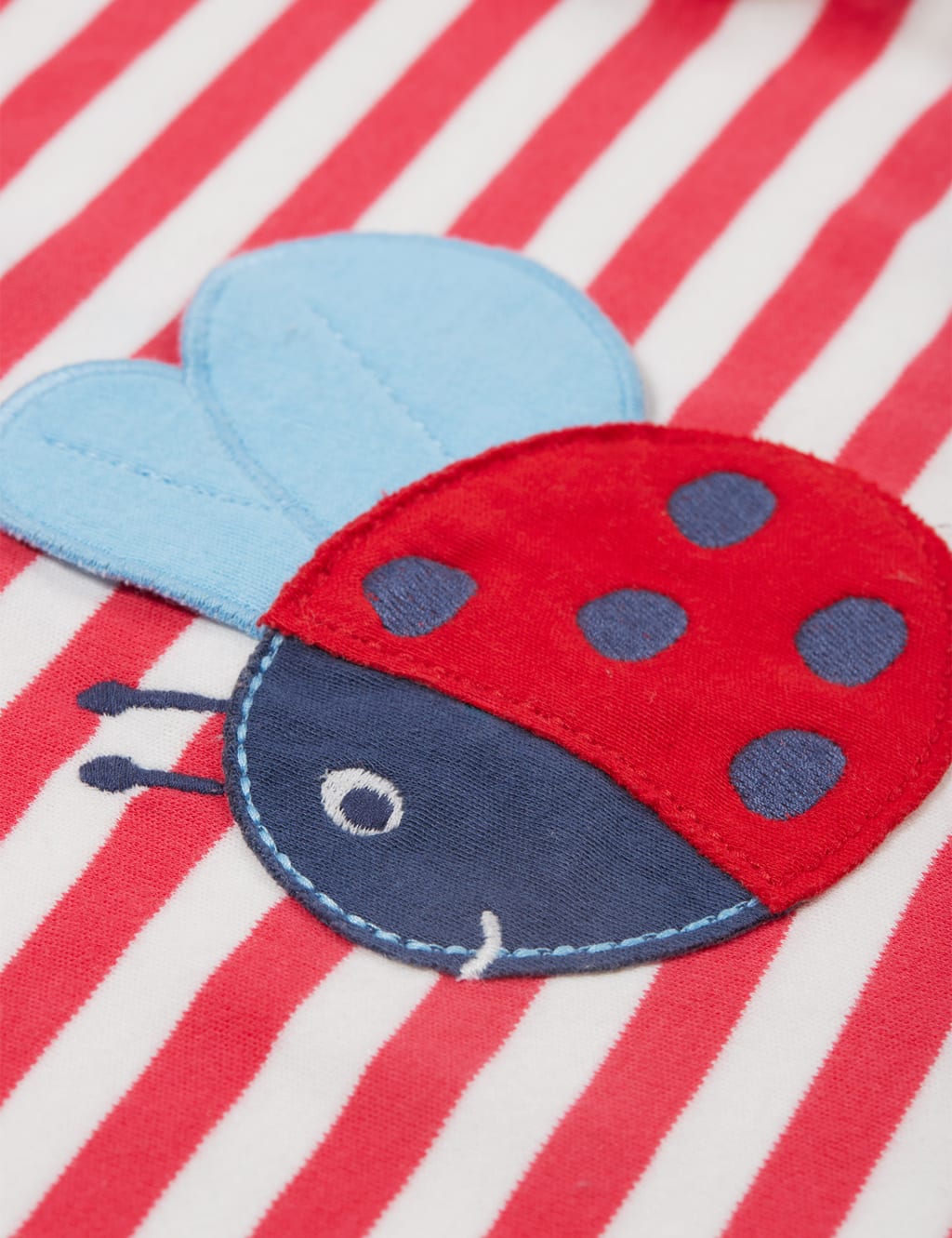 Pure Cotton Striped Ladybird T-Shirt (0-5 Yrs) 2 of 4