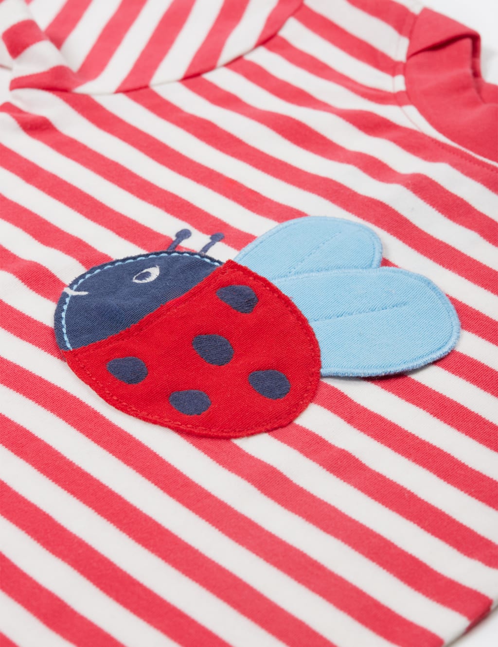 Pure Cotton Striped Ladybird T-Shirt (0-5 Yrs) 4 of 4
