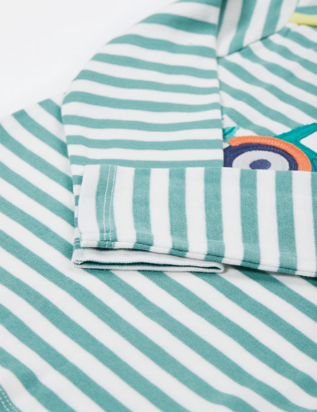 Pure Cotton Striped Tractor Top (0-4 Yrs) 2 of 4