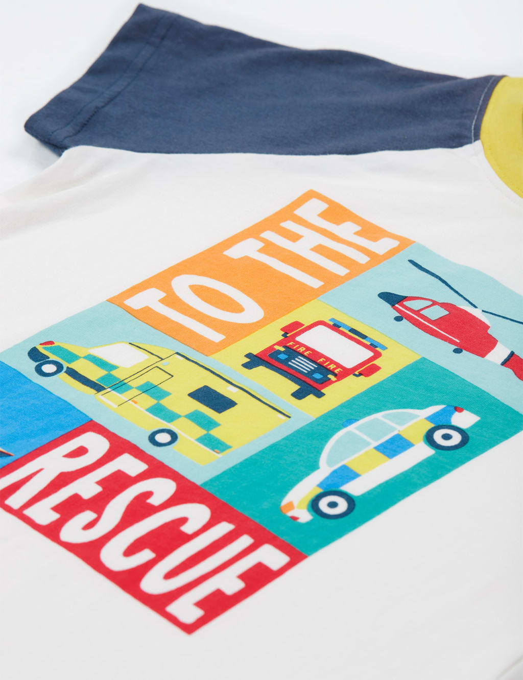 Pure Cotton Rescue Vehicle Print T-Shirt (2-10 Yrs) 5 of 5