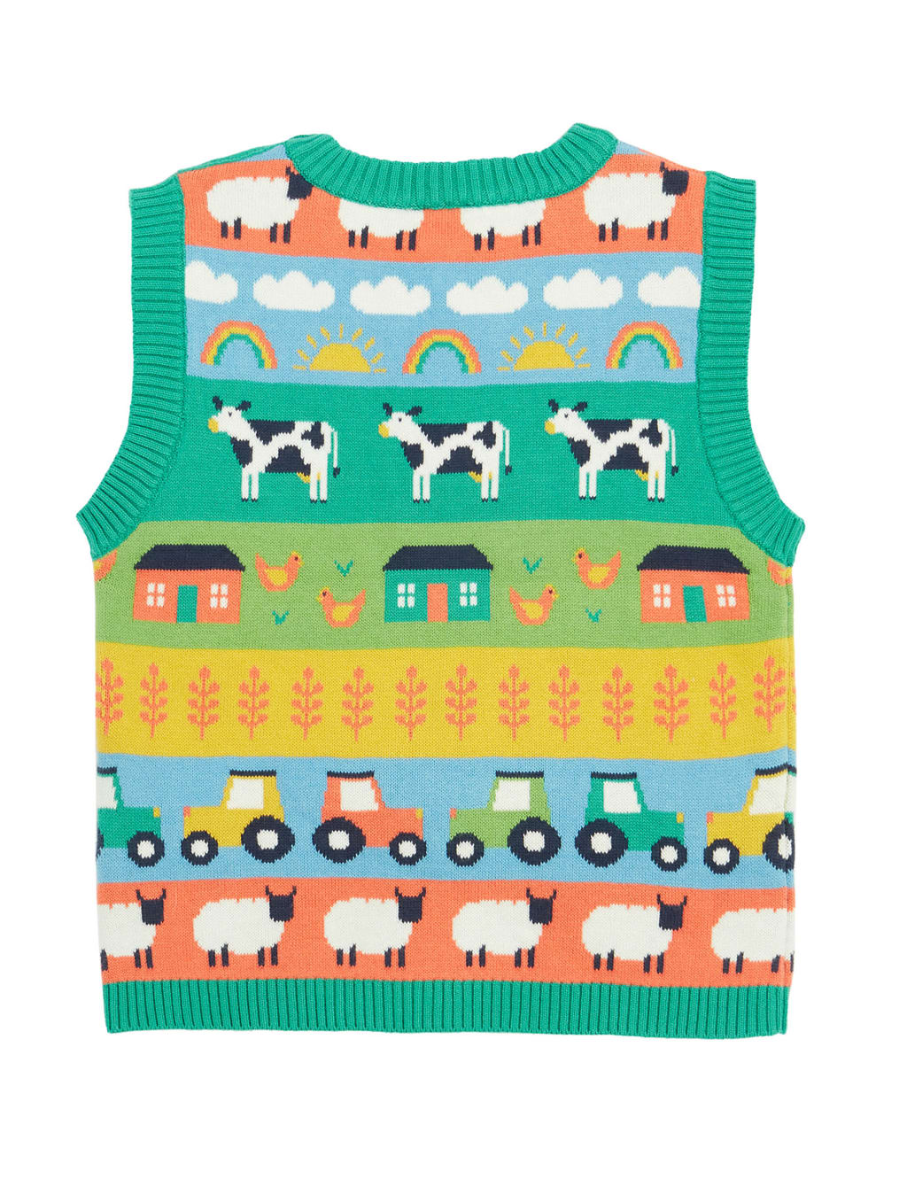 Pure Cotton Farm Knitted Vest (0-5 Yrs) 4 of 6