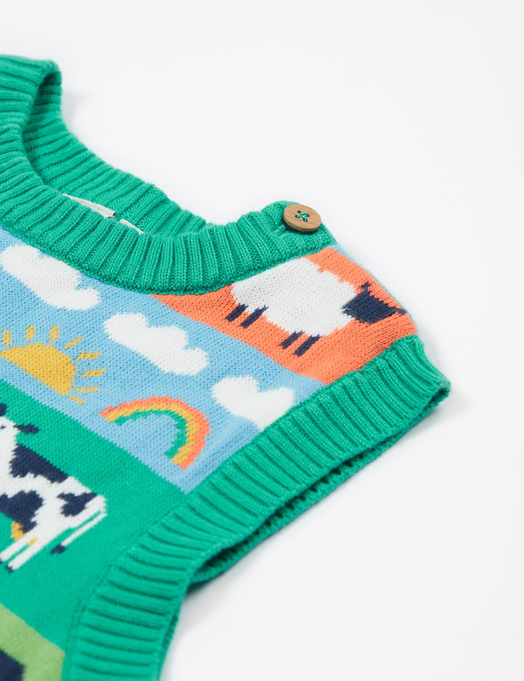 Pure Cotton Farm Knitted Vest (0-5 Yrs) 5 of 6