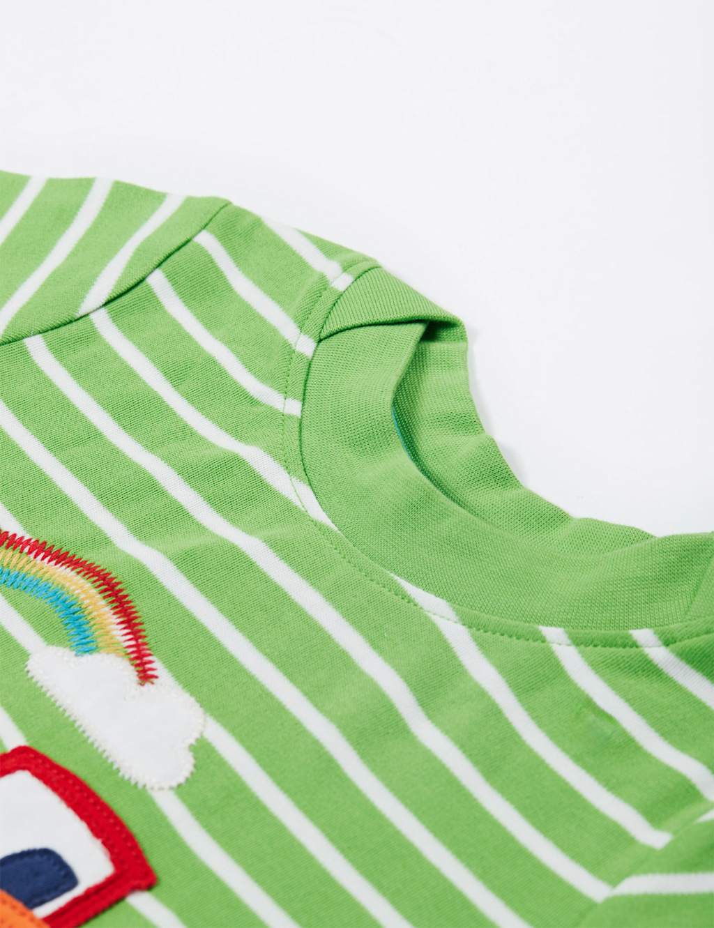 Pure Cotton Striped Tractor T-Shirt (0-5 Yrs) 2 of 4