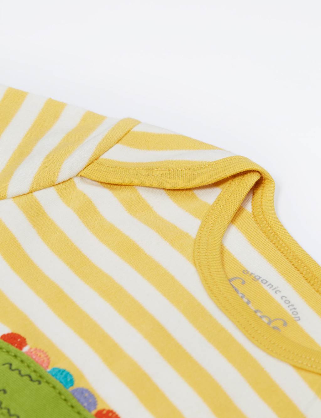 Pure Cotton Striped Crocodile Romper (0-24 Mths) 3 of 4