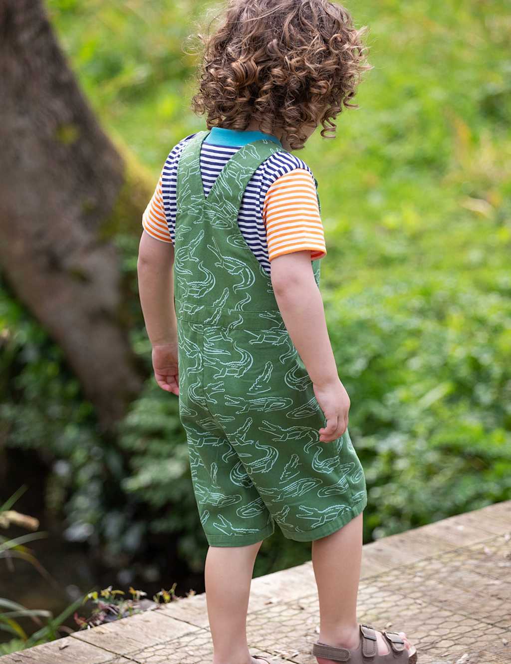 Pure Cotton Reversible Dungarees (0-3 Yrs) 2 of 7