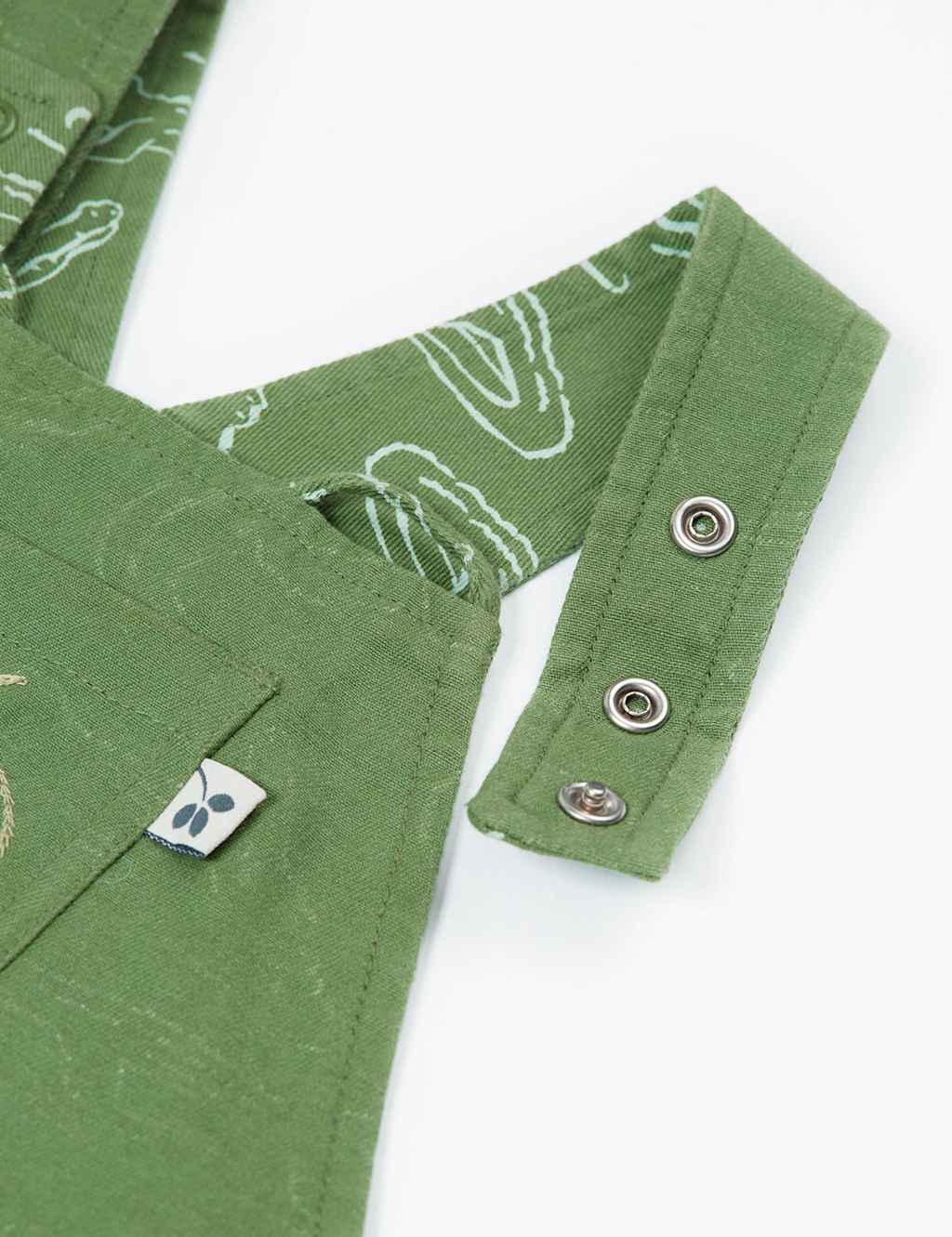 Pure Cotton Reversible Dungarees (0-3 Yrs) 4 of 7