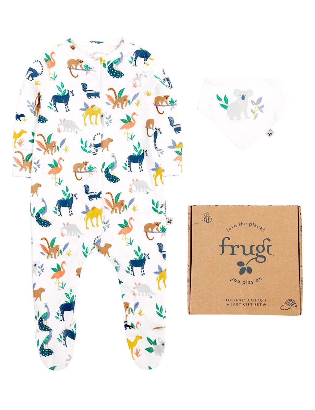 2pc Pure Cotton Wildlfie Gift Set (0-12 Mths) 1 of 4