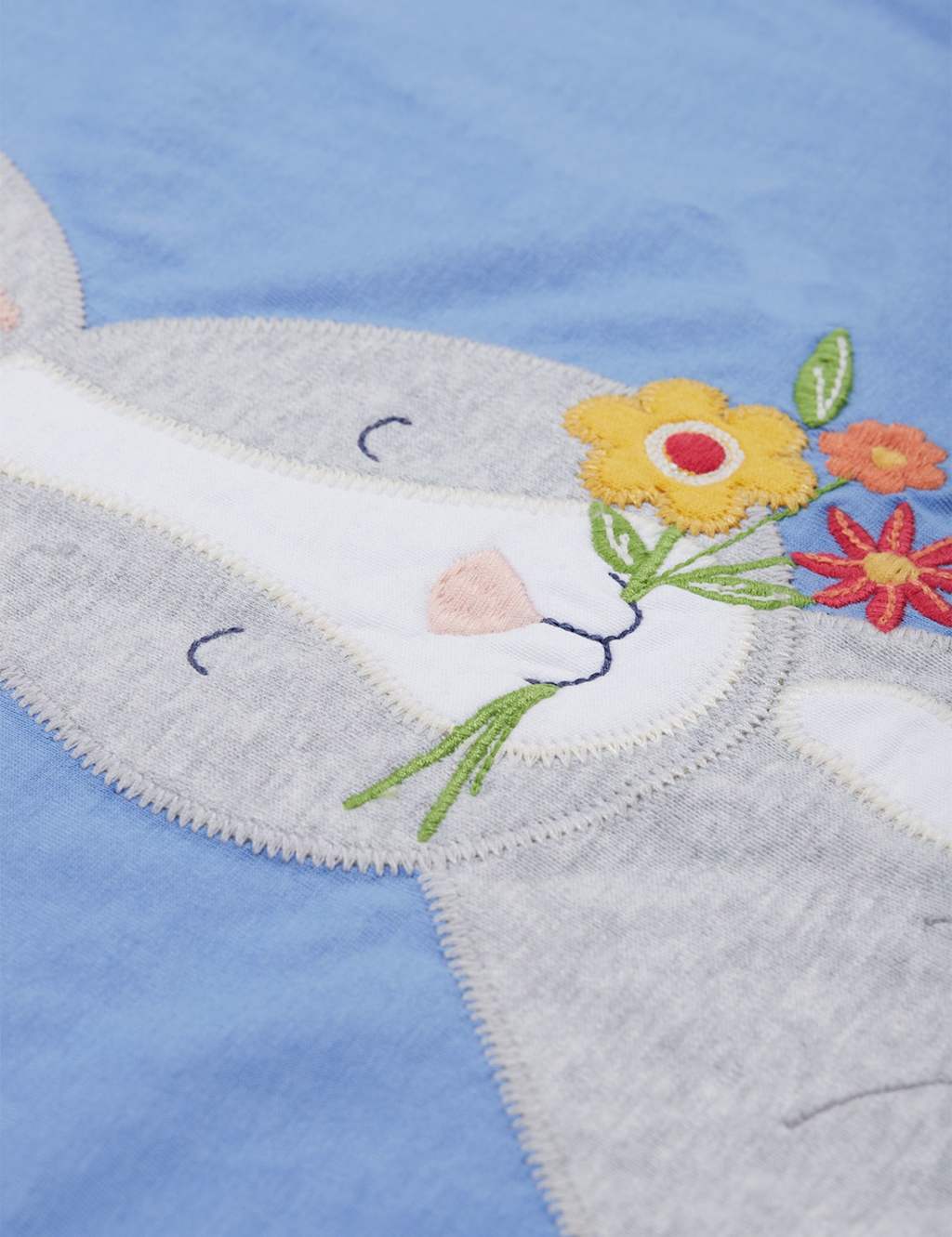 Pure Cotton Bunny Applique T-Shirt (2-10 Yrs) 2 of 4