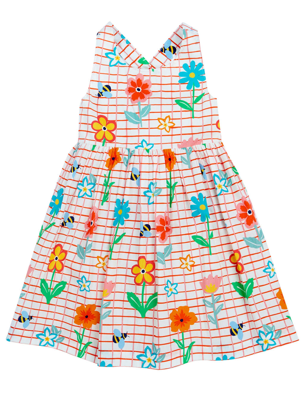 Pure Cotton Floral Dress (2-10 Yrs) 2 of 7