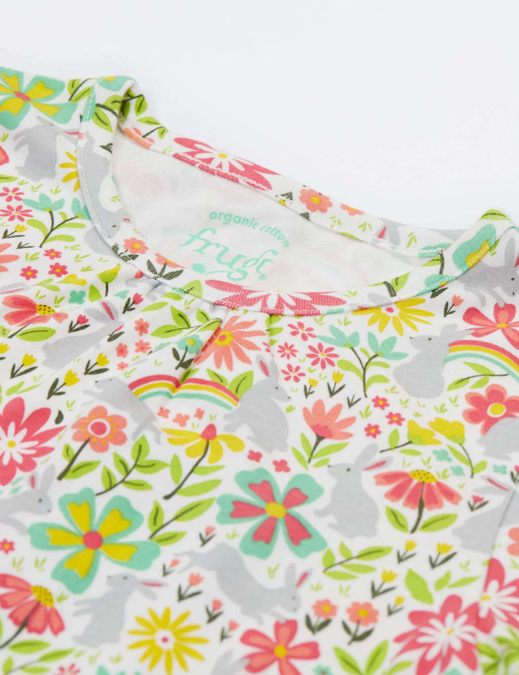 Pure Cotton Floral Bunny Pyjamas (2-10 Yrs) 2 of 4