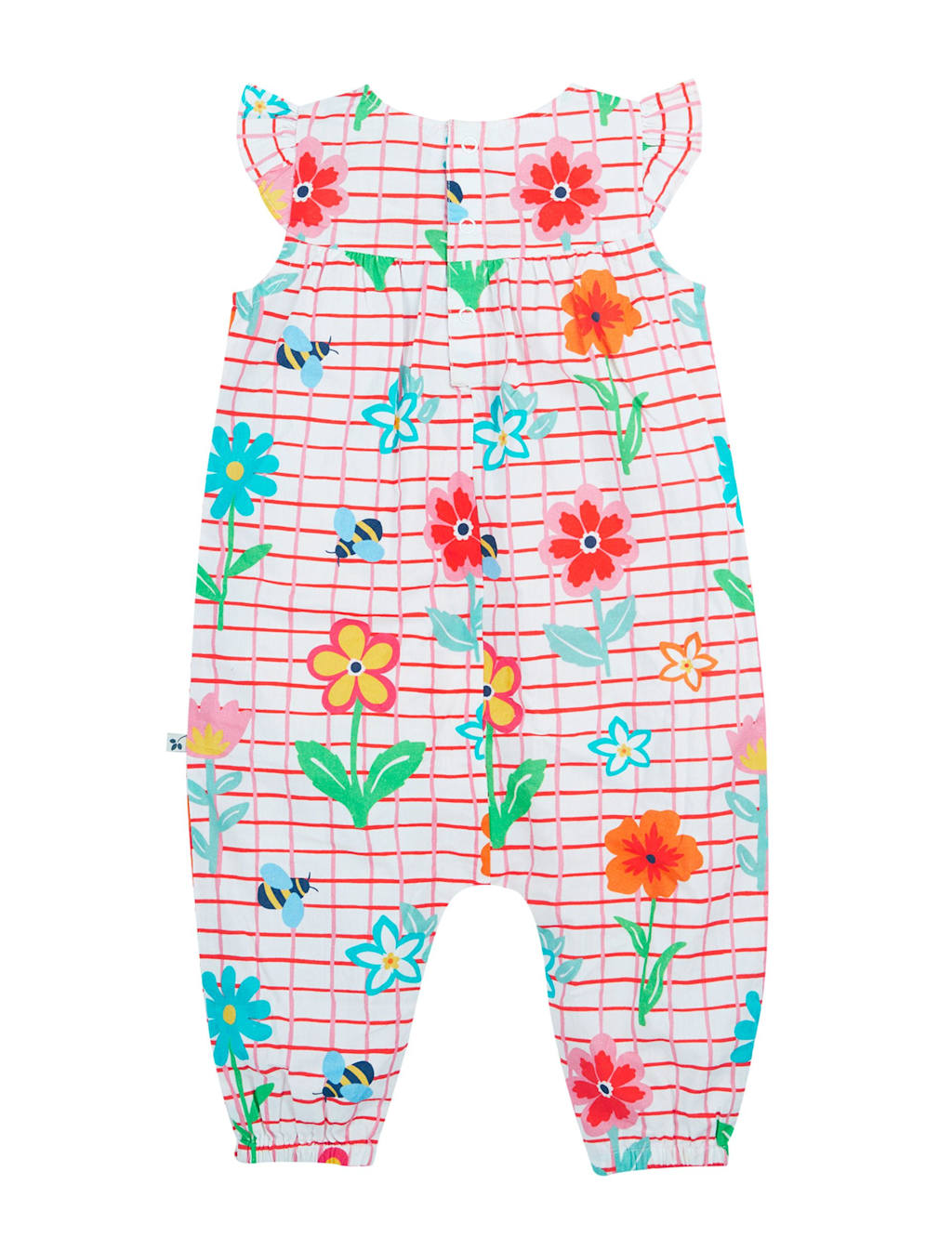 Pure Cotton Floral Playsuit (0-24 Mths) 2 of 5