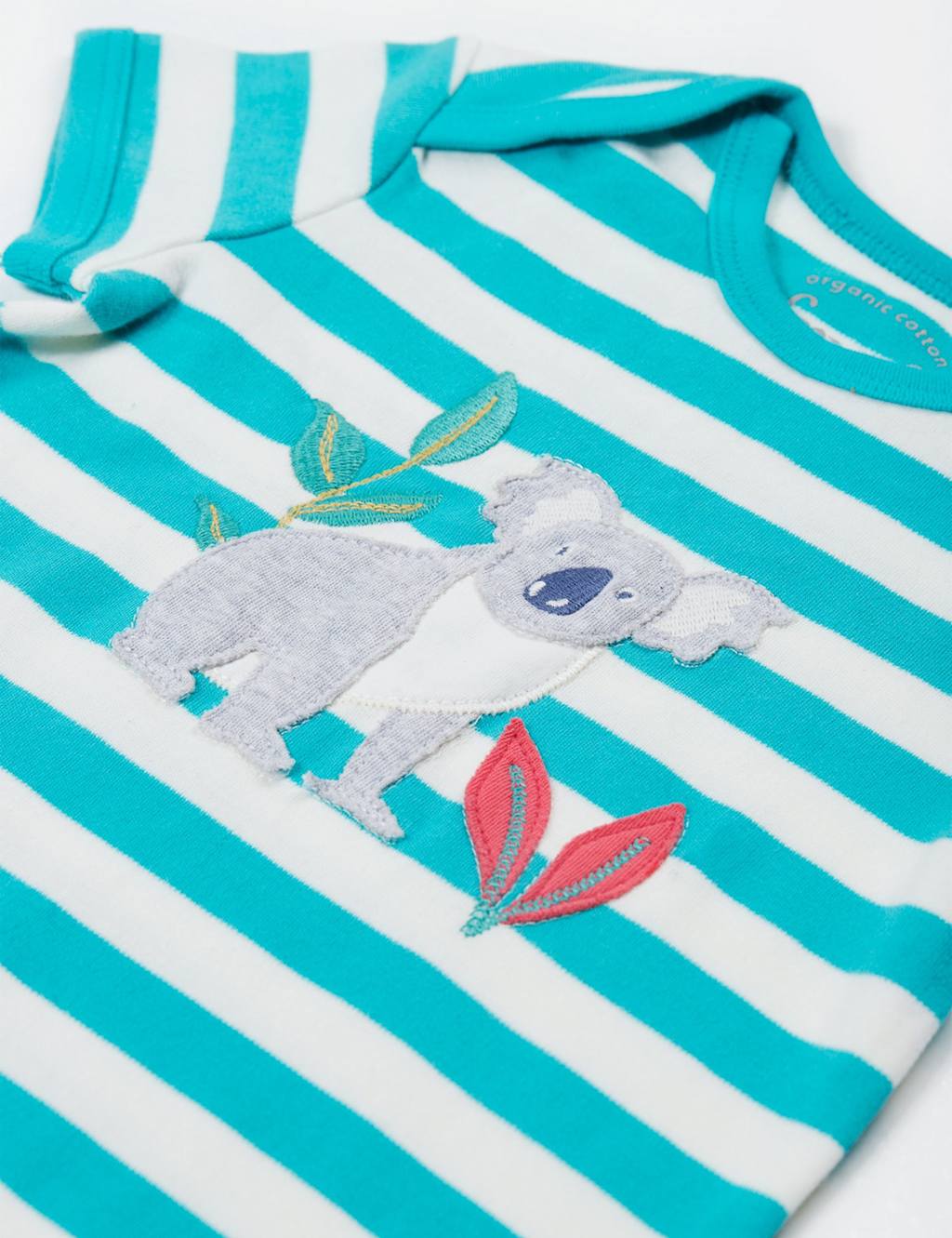 Pure Cotton Striped Appliqué Romper (0-24 Mths) 3 of 3