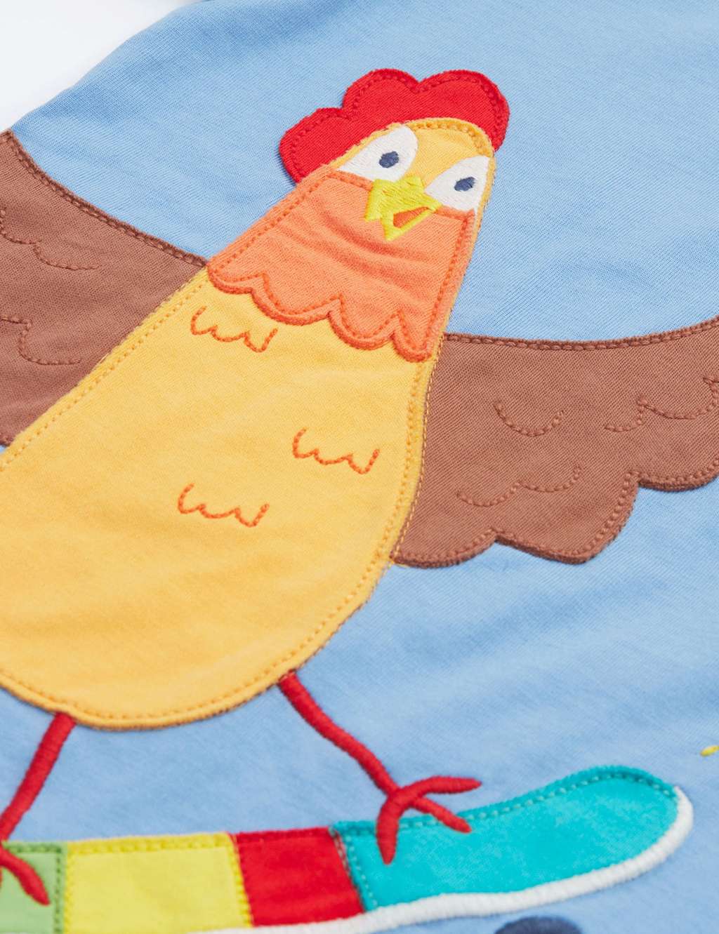Pure Cotton Chicken Applique T-Shirt (2-10 Yrs) 3 of 5