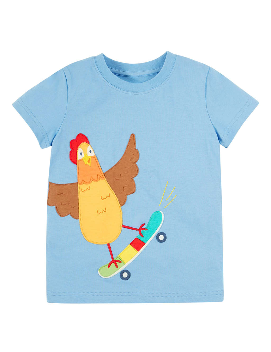 Pure Cotton Chicken Applique T-Shirt (2-10 Yrs) 2 of 5