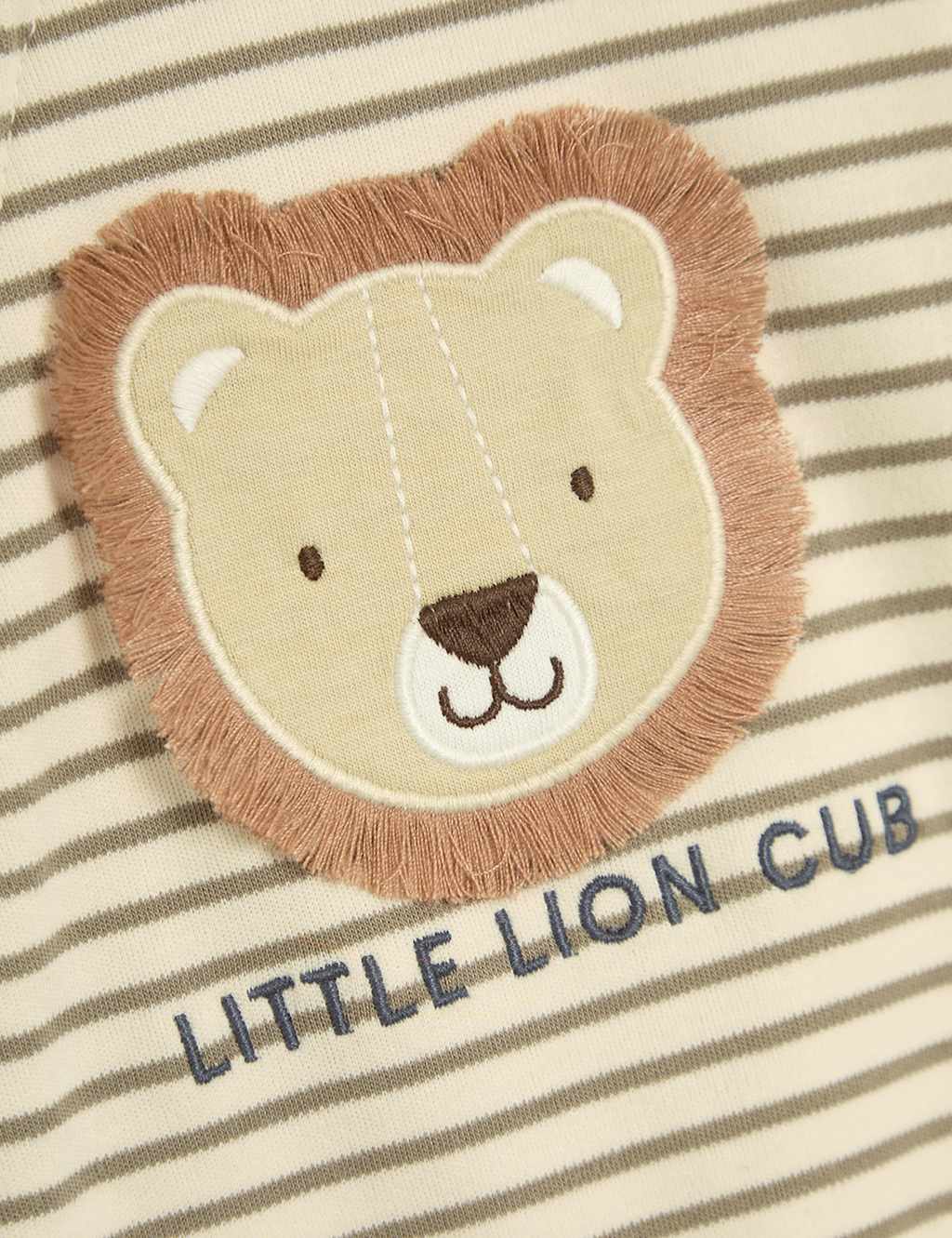 Pure Cotton Lion Sleepsuit (0-12 Mths) 3 of 3