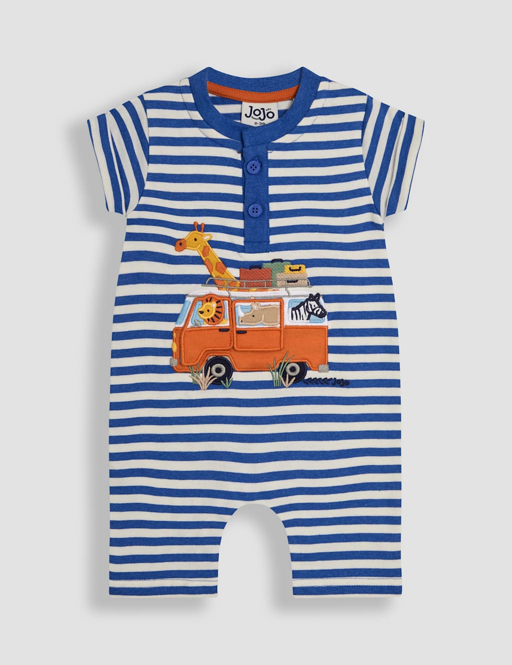 2pc Pure Cotton Safari Romper & Hat (0-24 Mths) 2 of 5