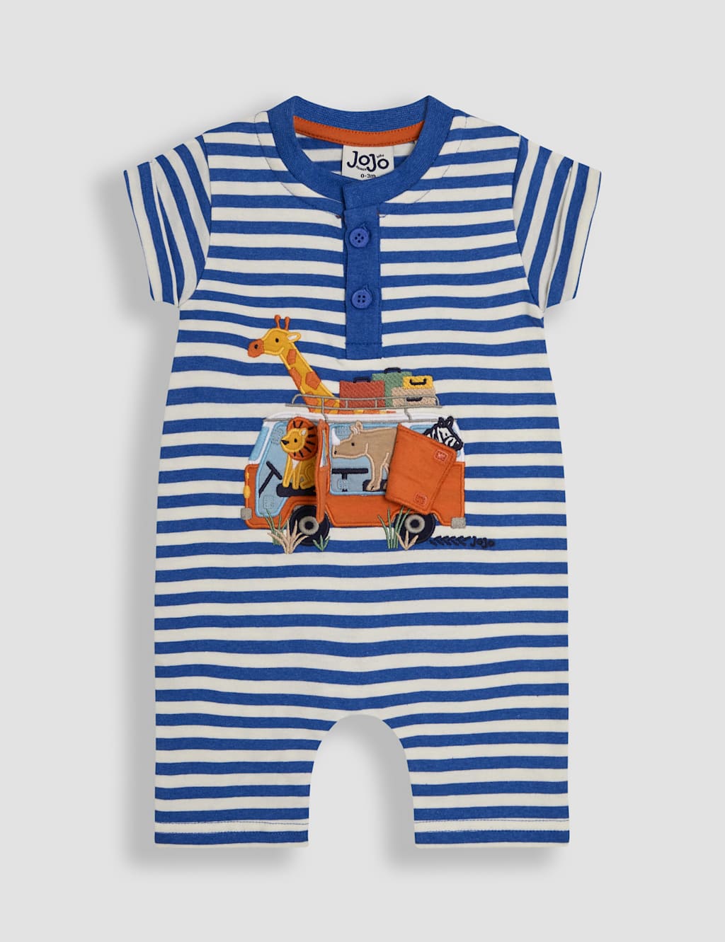 2pc Pure Cotton Safari Romper & Hat (0-24 Mths) 3 of 5