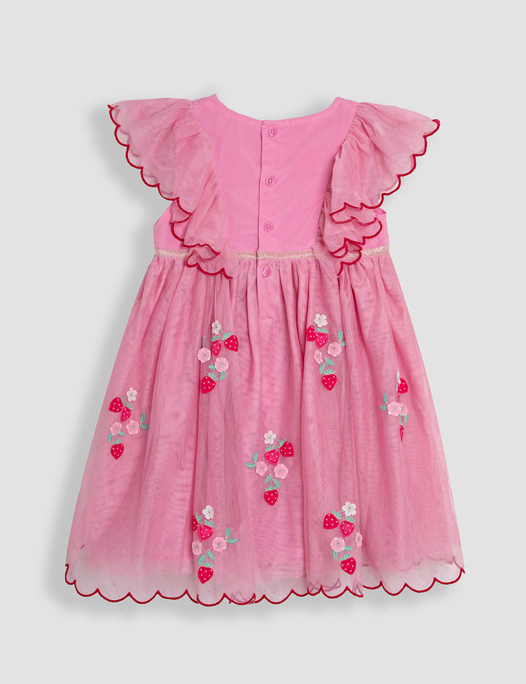 Pure Cotton Strawberry Tulle Dress (6 Mths-5 Yrs) 2 of 4