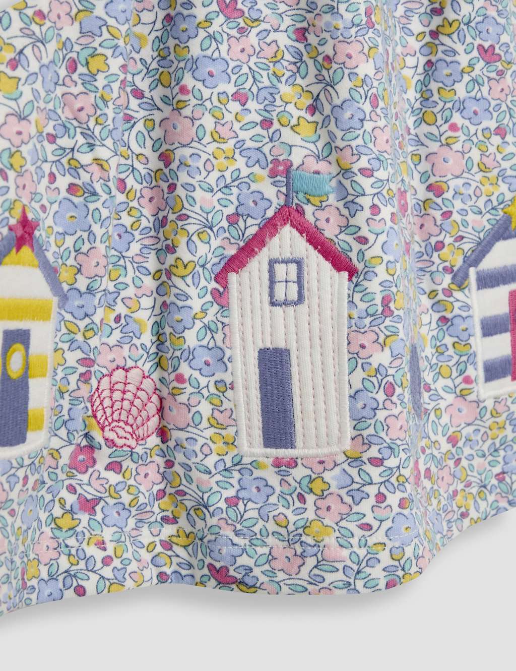 Pure Cotton Beach Hut Applique Floral Dress (6 Mths-5 Yrs) 3 of 3