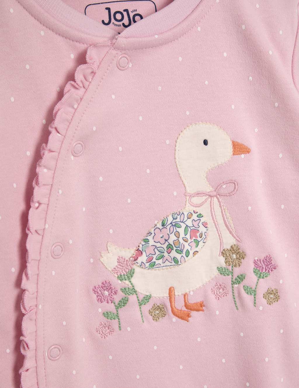 Pure Cotton Duck Appliqué Sleepsuit (Newborn - 12 Mths) 3 of 3