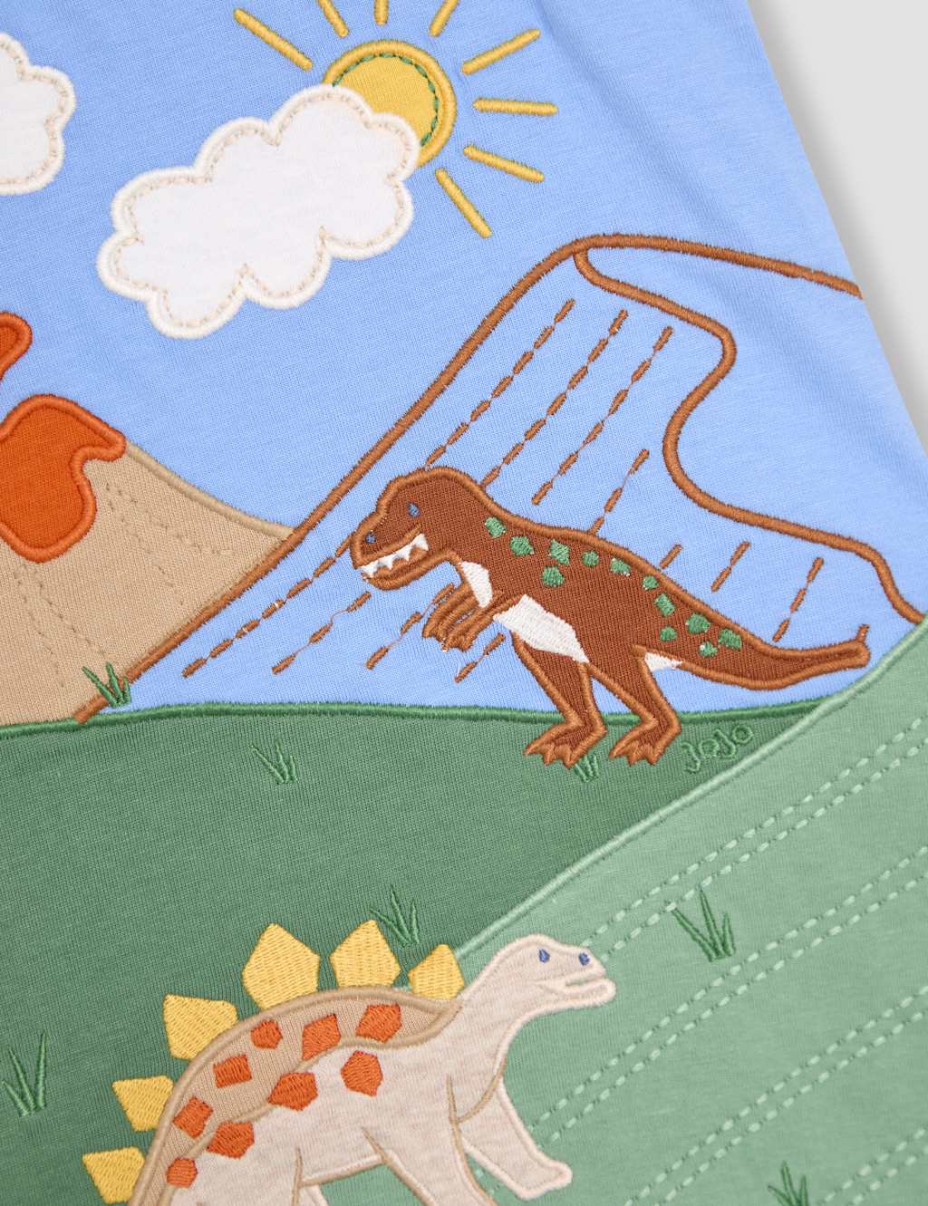 Pure Cotton Dinosaur Applique Romper (0-24 Mths) 2 of 3