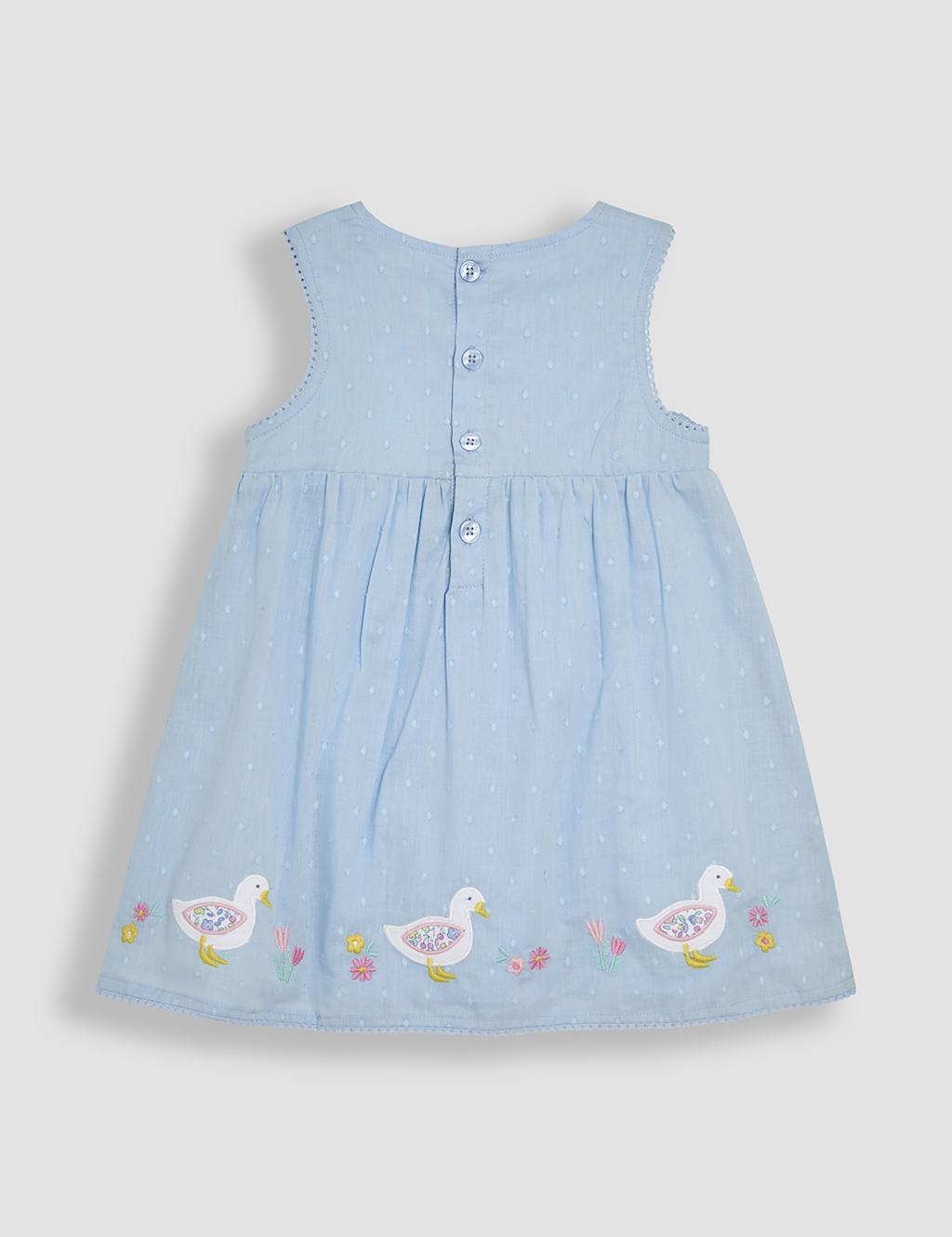 Pure Cotton Duck Dress (0-24 Mths) 2 of 3