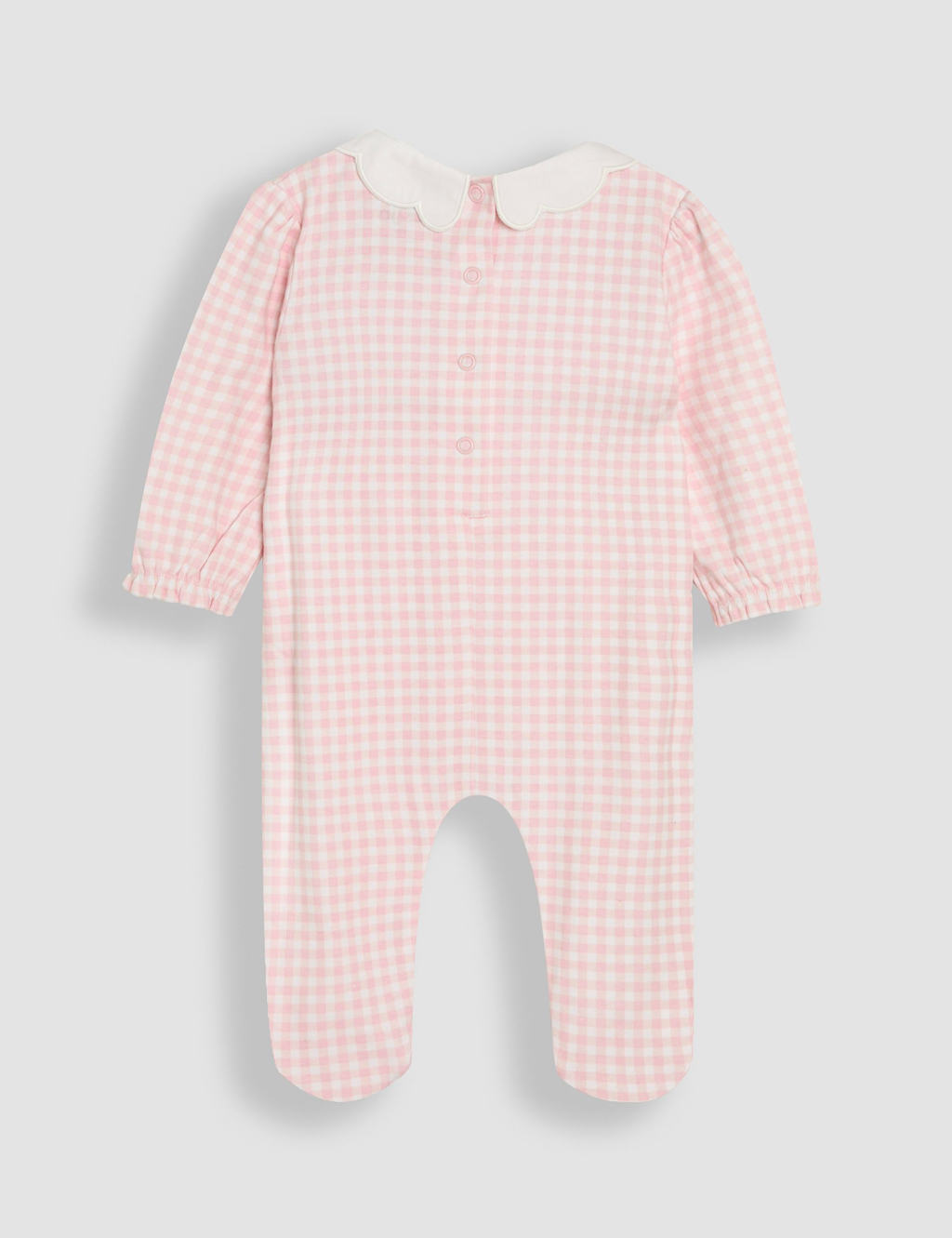 Pure Cotton Checked Strawberry Sleepsuit (0-12 Mths) 3 of 3