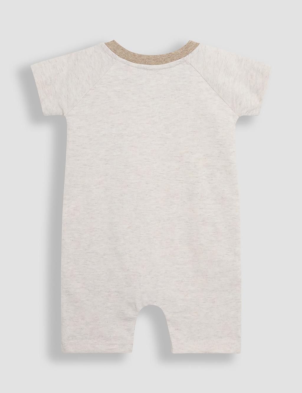Pure Cotton Giraffe Applique Romper (0-24 Mths) 3 of 3