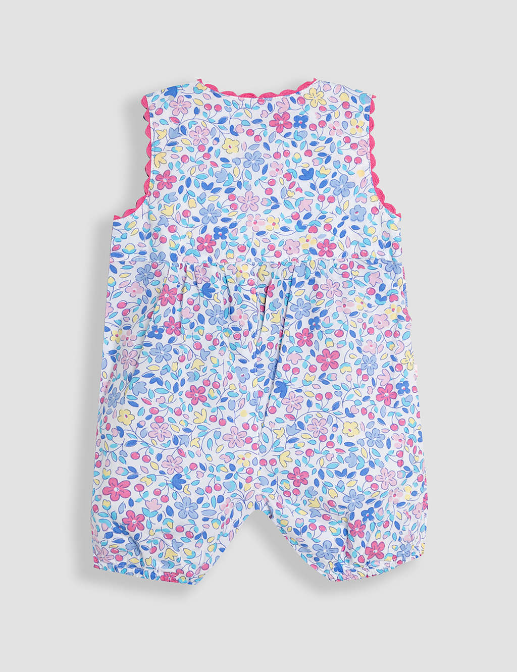 Pure Cotton Floral Duckling Dungarees (0-24 Mths) 3 of 3