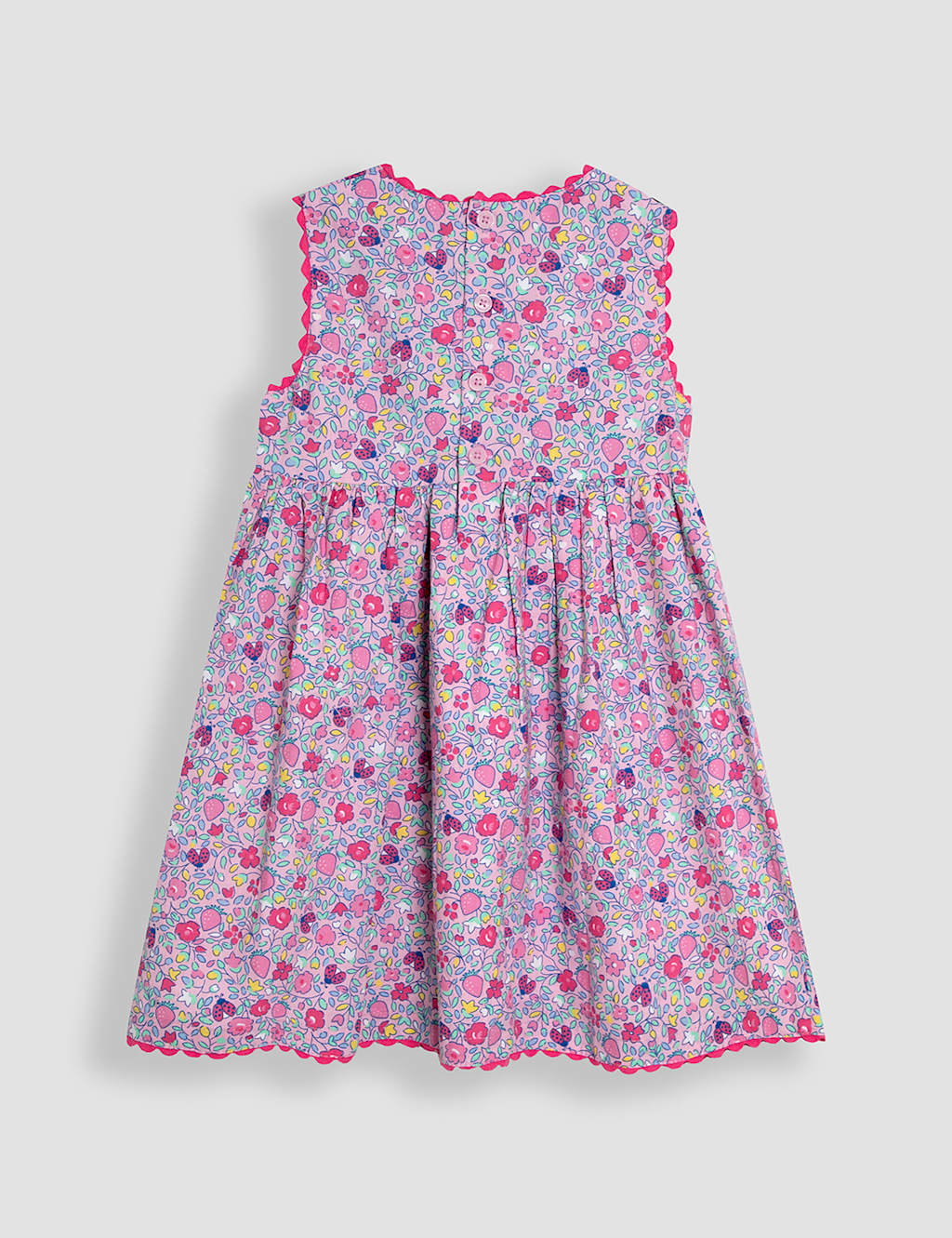 Pure Cotton Floral Strawberry Dress (6 Mths - 5 Yrs) 2 of 3