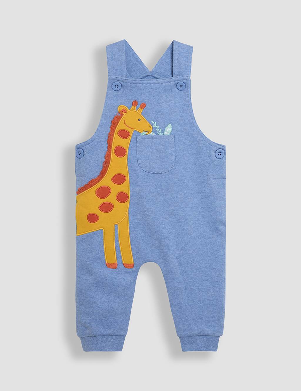 2pc Pure Cotton Giraffe Dungarees Outfit (0-24 Mths) 2 of 7
