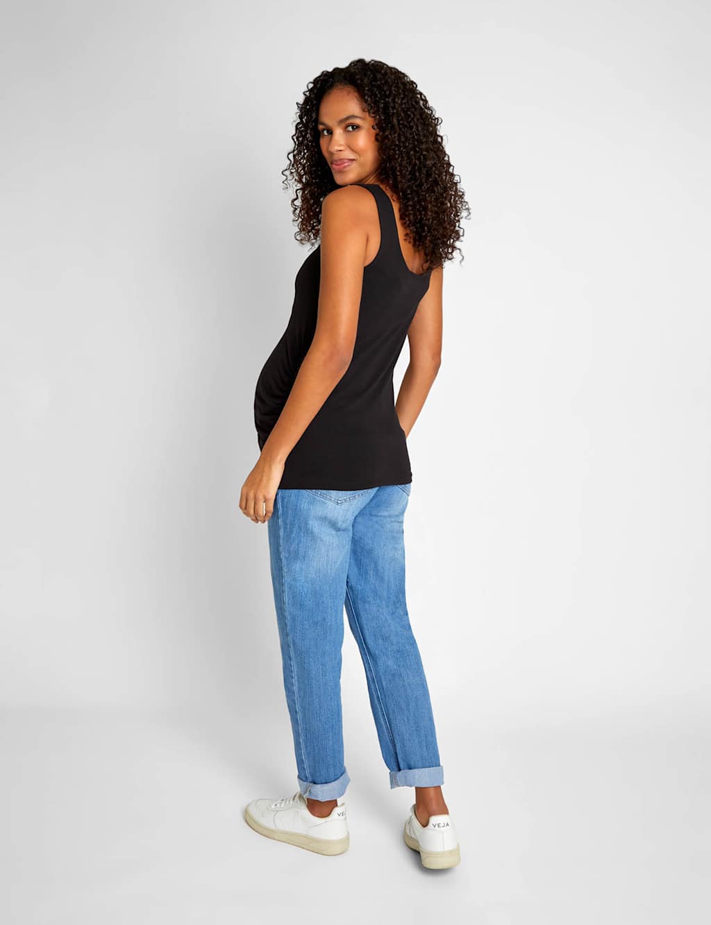 Maternity 2pk Cotton Rich Ruched Vest Tops 2 of 4