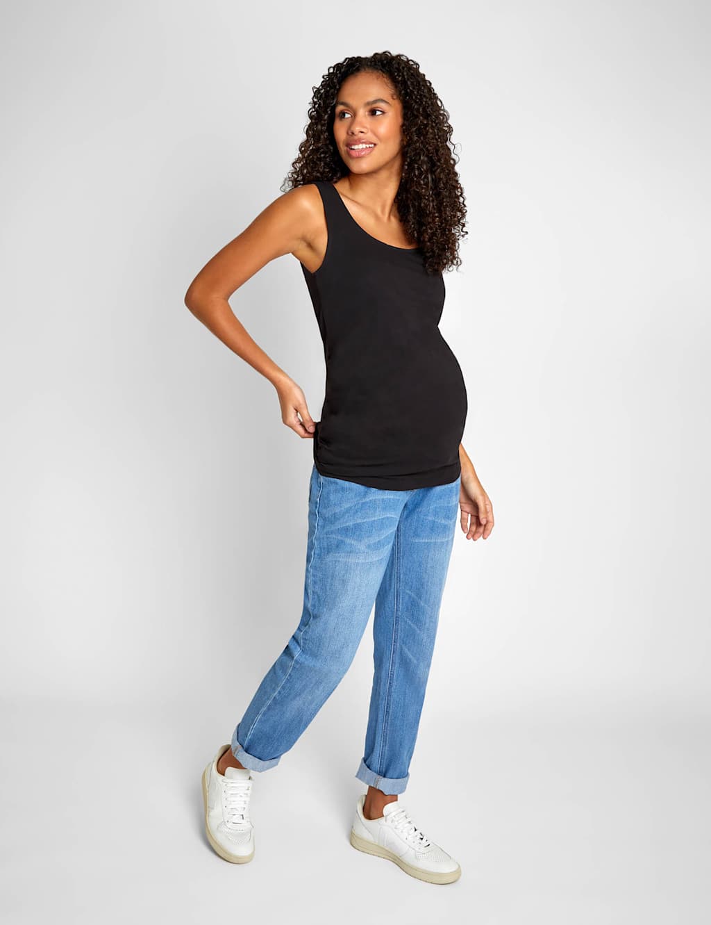 Maternity 2pk Cotton Rich Ruched Vest Tops 4 of 4