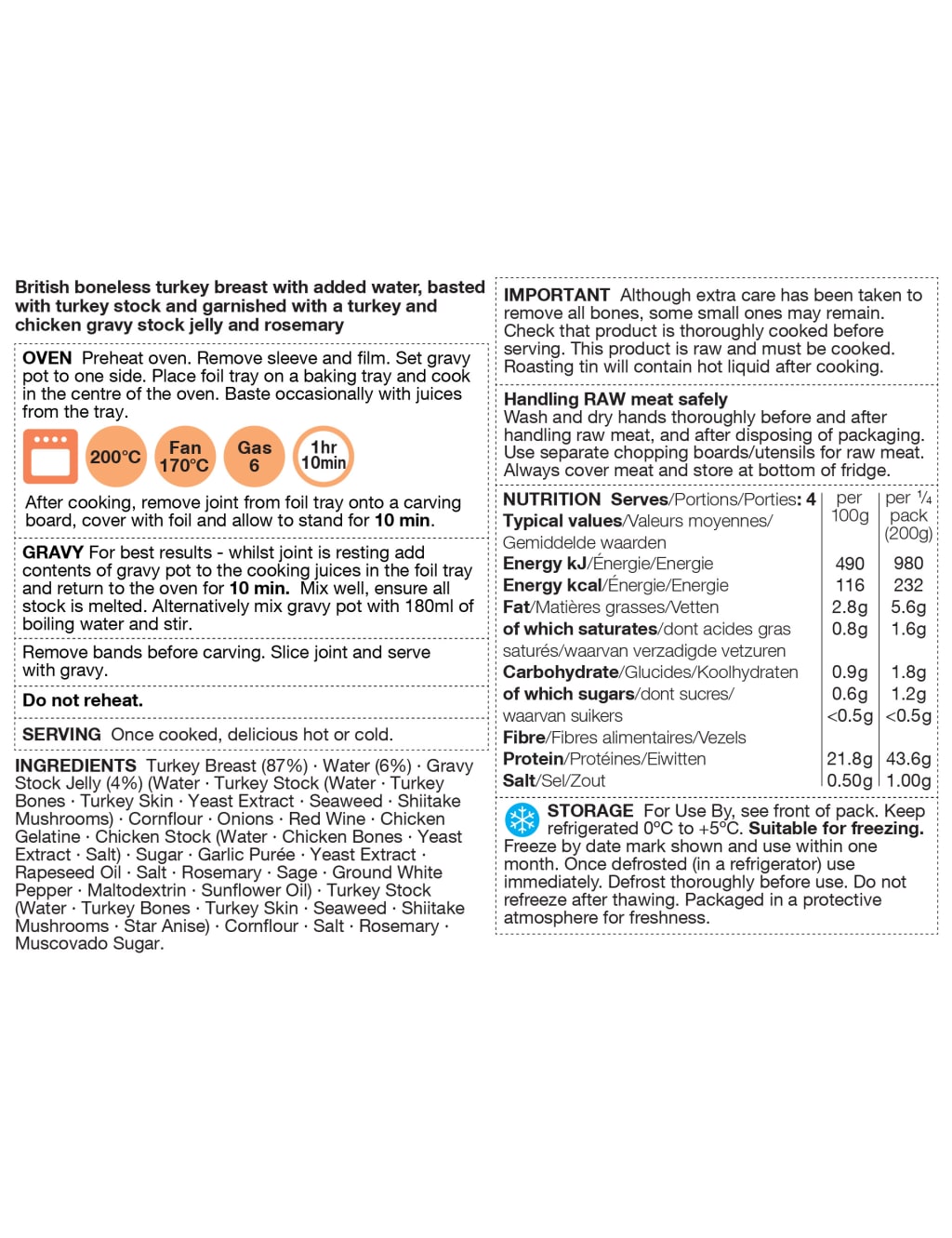 British Ready-to-Roast Turkey Breast Joint (Serves 4) - (Last Collection Date 30th September 2020) 2 of 2