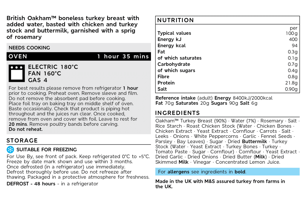 British Oakham™ Turkey Breast Joint (Serves 6) 2 of 2