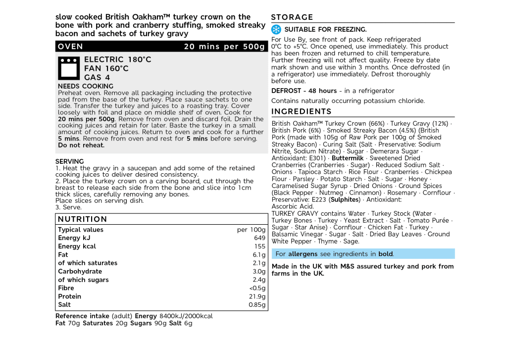 Collection British Oakham™ Slow-Cooked Turkey Crown (Serves 8-9) 2 of 2