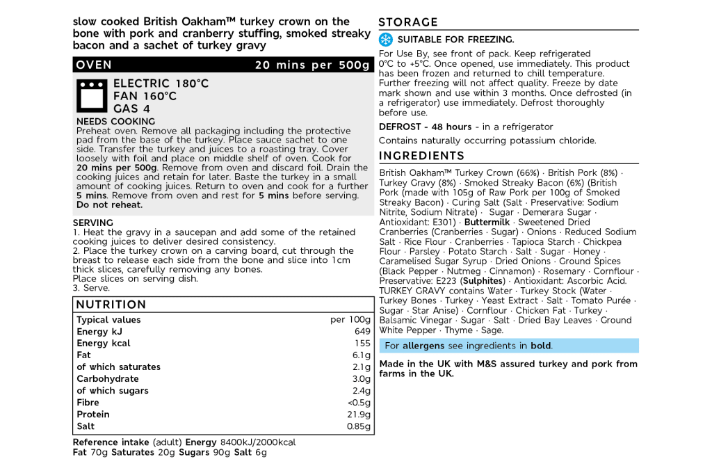 Collection Oakham™ Slow-Cooked Stuffed Turkey Crown (Serves 6-7) 2 of 2