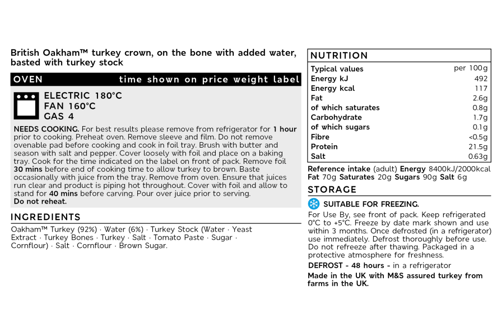 British Oakham™ Turkey Crown on the Bone (Serves 10-11) 2 of 2