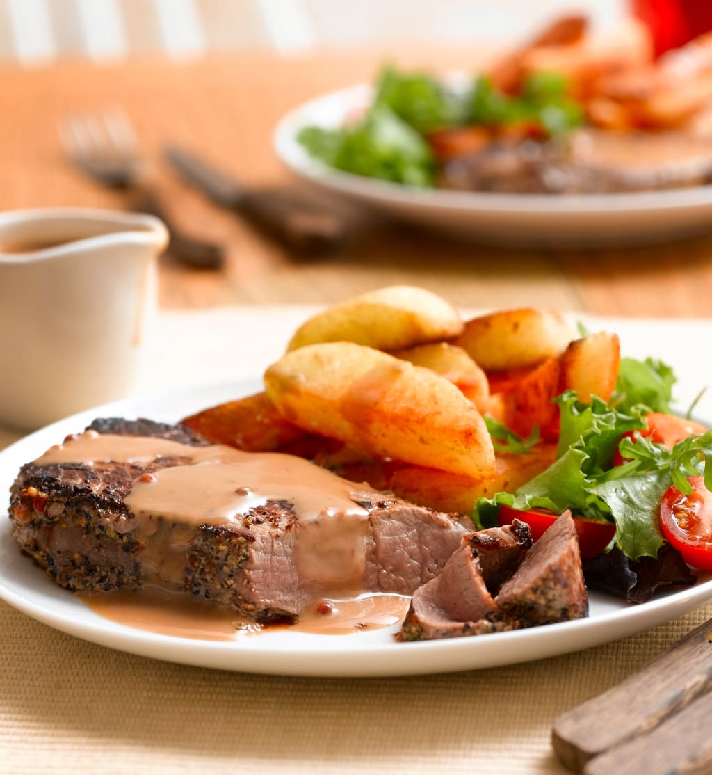 2 Rump Steaks with Peppercorn Sauce 1 of 1