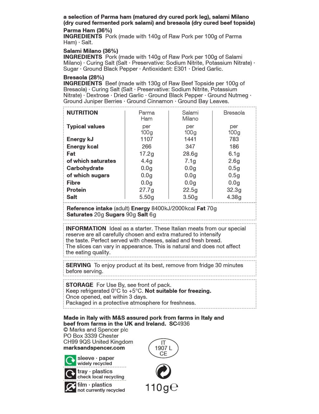 Reserva Antipasti Selection (Serves 2) - (Last Collection Date 30th September 2020) 2 of 3