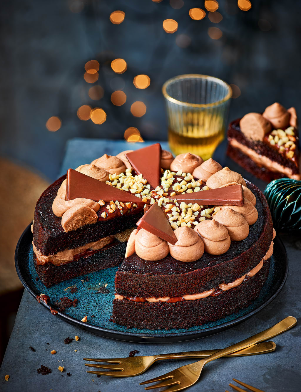 Chocolate & Hazelnut Gateau (Serves 12) 1 of 2