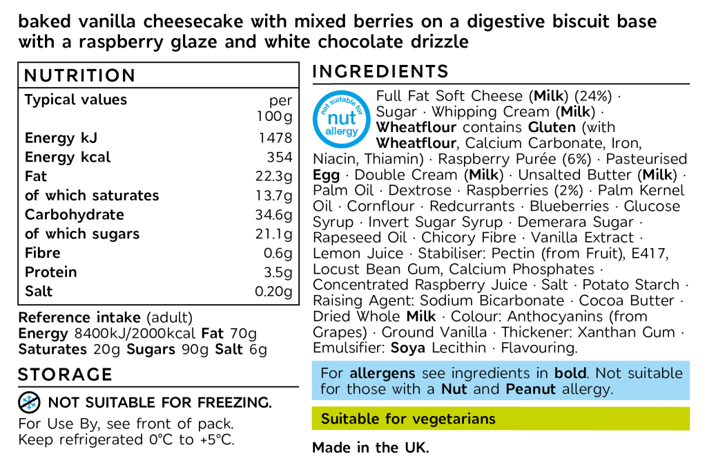 Winter Berry Cheesecake (Serves 10) 2 of 2