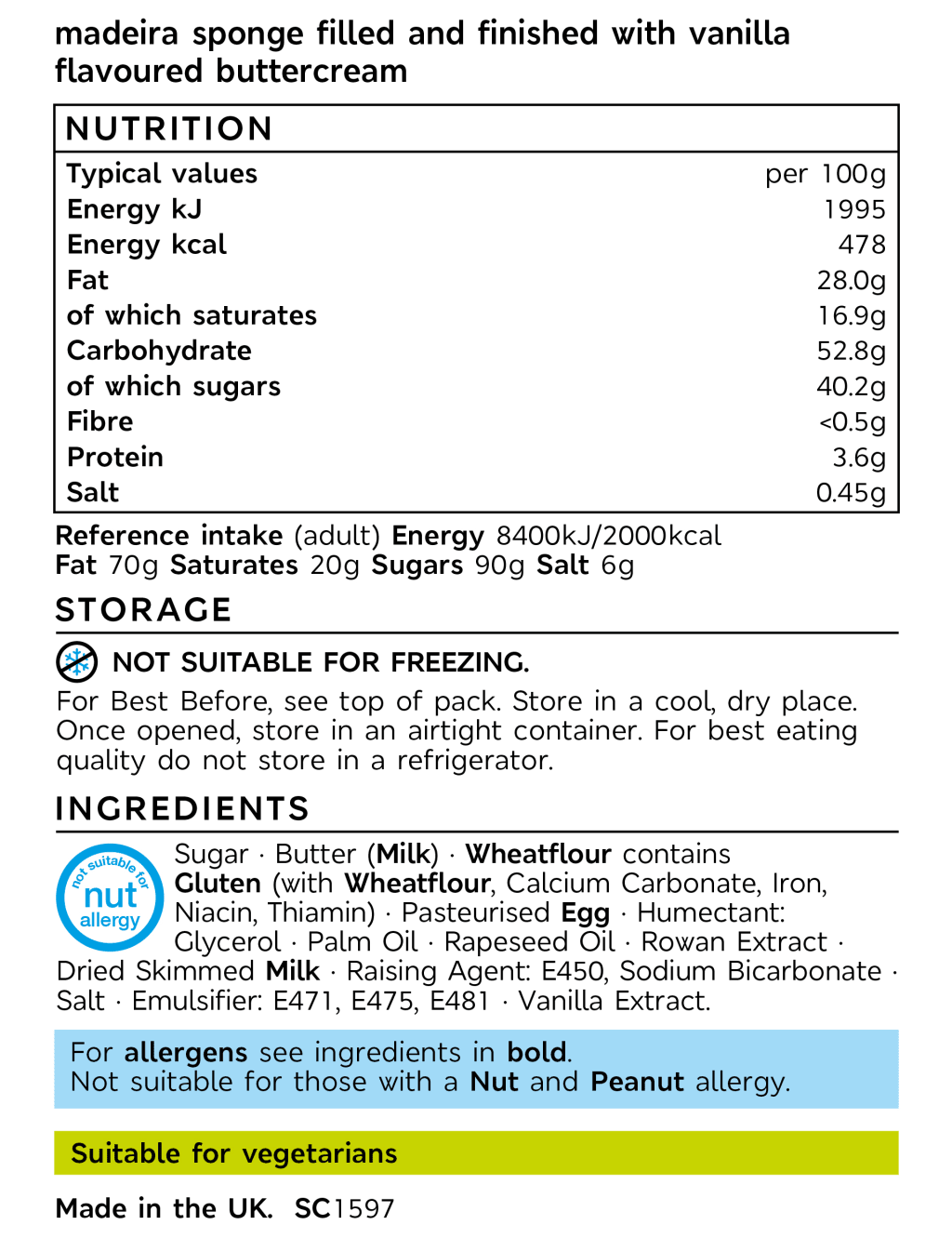 Vanilla Naked Cake (Serves 24) 5 of 5